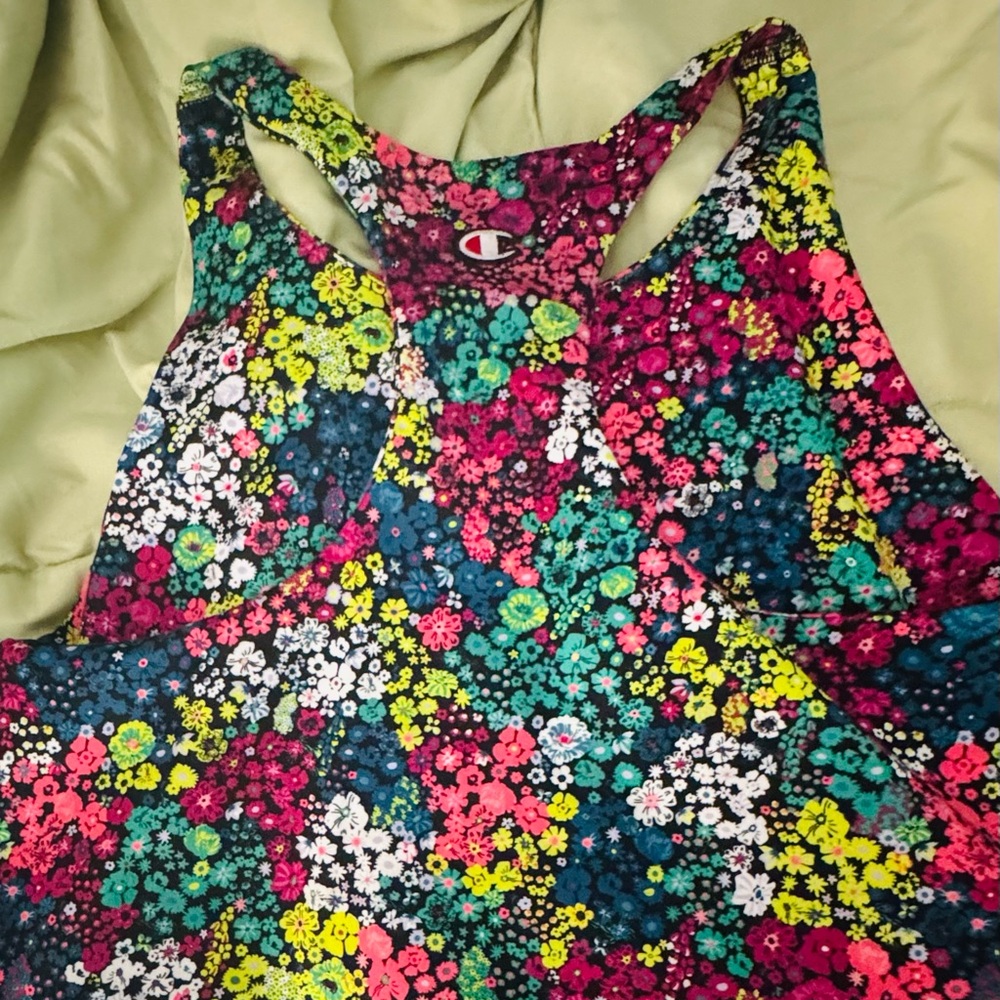 Champion Multicolor Floral Racerback Tank